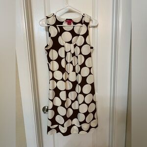 Brown and white polka dot summer dress